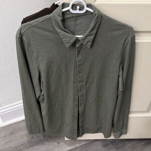 LuluLemon Men's Commission Olive Green Long Sleeve Shirt